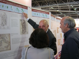 Presentacion de una investigacion sobre  mapas antiguos en la feria del libro de Torino